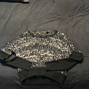 BKE Black and Cream Women's Sweater